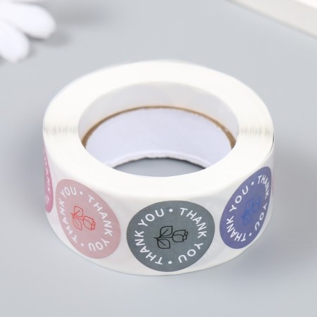 Stick Paper "Pink. Gratitude" d = 2.5 cm 500 pcs in a roll 3x6.5x6.5 cm-2