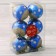 Set of balls plastic D-6 cm, 6 pcs "Fairytale Night" golden blue