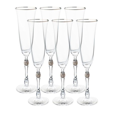 A set of glasses for champagne Parus, decor "Platinum, platinum ball", 190 ml x 6 pcs.-1