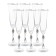 A set of glasses for champagne Parus, decor "Platinum, platinum ball", 190 ml x 6 pcs.