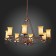 Suspended EVOLUCE lamp. SL122.303.08. Ancora. 8x60 watts, E14, 75x75x48 cm, brown color