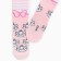 Children's tights "Marie", cats aristocrats, height 116-122 cm, white/pink color