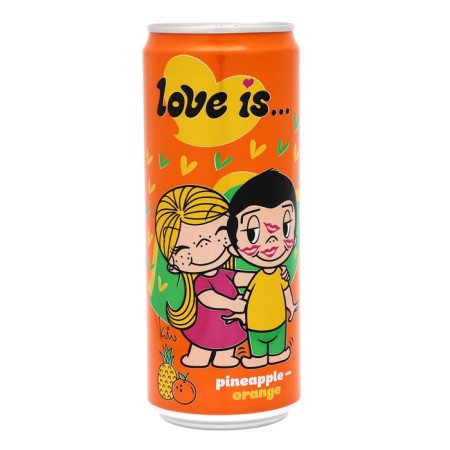 The water is gas love IS, with pineapple and orange, 330 ml-3
