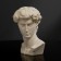 Gypsum figure "head of David" 8 x 12.5, white