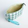 Cosmetic bag with lightning, white/green color