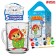 Set for creativity. Coloring mug with postcards "Kittens with gifts"