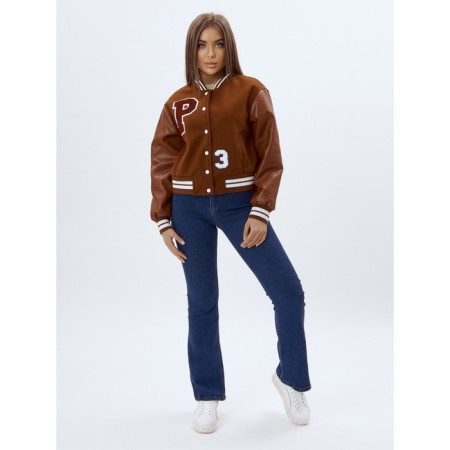 Brown Bomber leather bomber, size 48-7