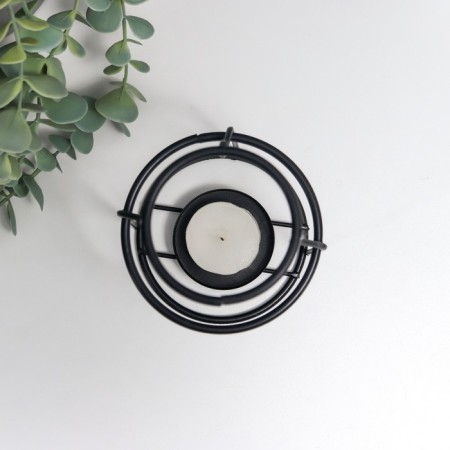 Summary Metal for 1 candle "Loft. Botyl" black 18.5x9x9 cm-4