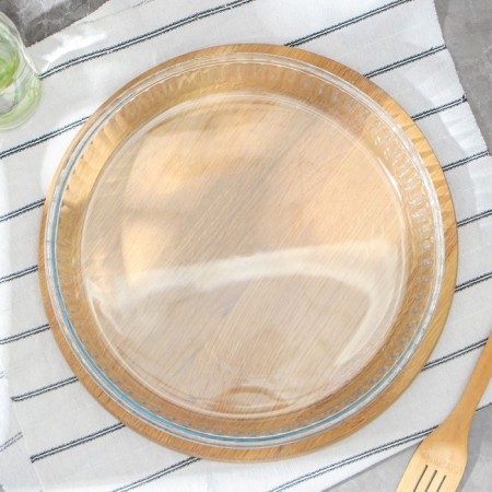 Circle form for baking and baking of Borcam heat -resistant glass, 2.6 liters, corrugated-1