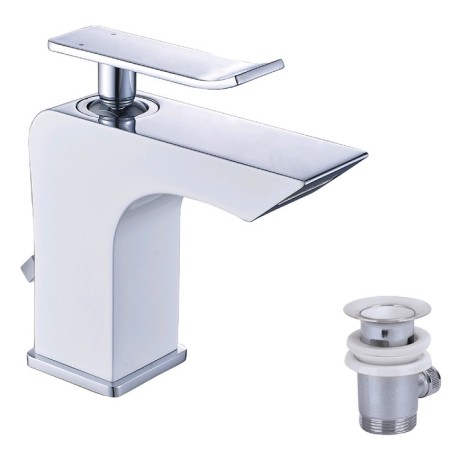 Lemark Contest LM5806CW shell mixer, monolithic, chromium color, white