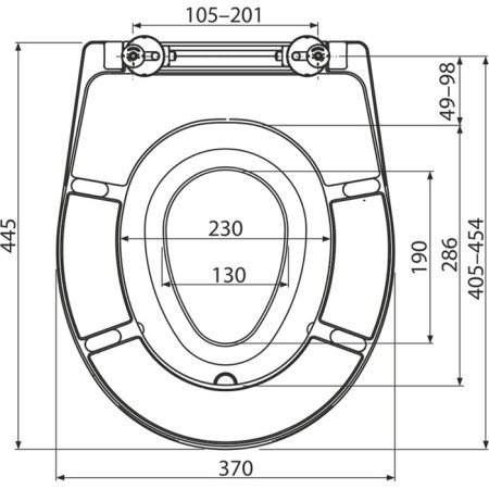 Alcaplast a606 toilet seat, universal SoftClose with a liner, duroplast-1