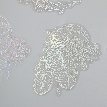 Stickers for creativity "Holography. Month BOHO" D = 10 cm set 10 pcs 0.2x14x11 cm-2