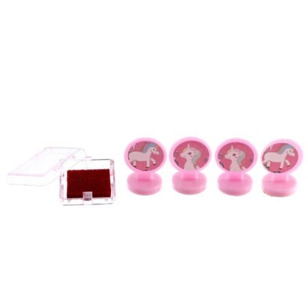 Printing color "unicorns", set 4 pcs., Stamping pillow-2