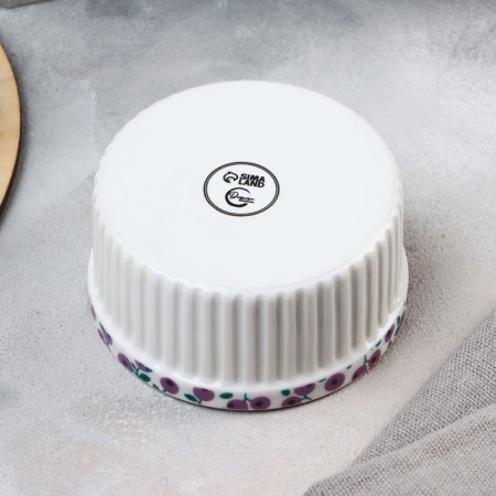 Ramekin ceramic "Blueberries", 9.5 x 4.5 cm, 200 ml, white color-5