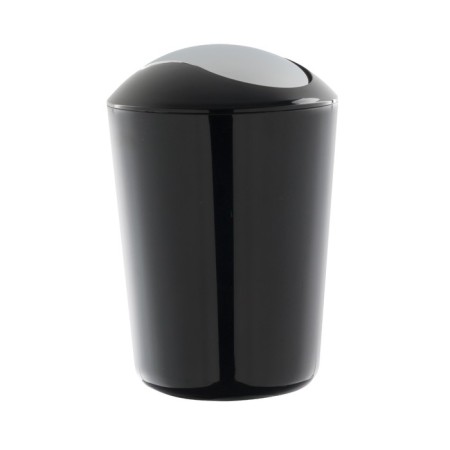 Axentia 5 liters of black plastic, swing cover, Ø 20 cm height 29 cm