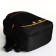 Youth backpack on a zipper, 4 pockets, black color/orange