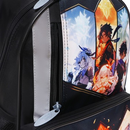School backpack, 37 x 26 x 13 cm, ergonomic back, calligrata orth "anime game"-12