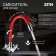 Kitchen mixer Zein Z2106, two -wound, silicone spout, red/chromium