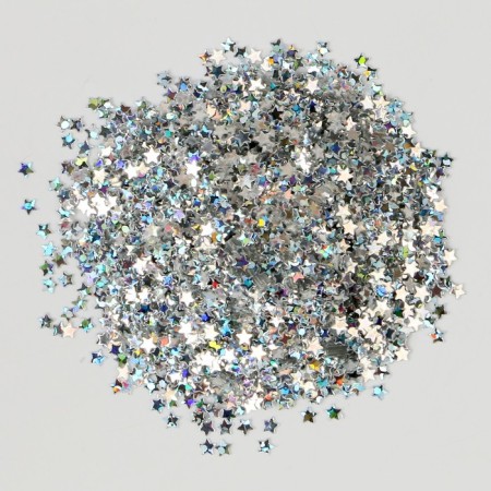 Glitter in the jar "Star silver" rr 3 mm 7 g 5x2x2 cm-1