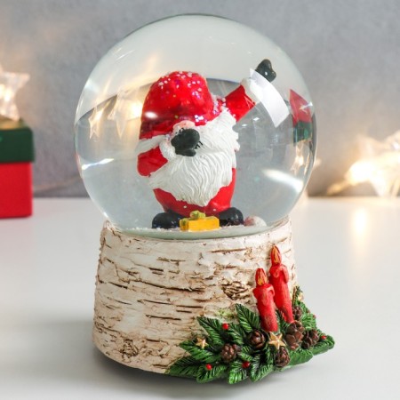 Souvenir Polystone Water Ballion Music "Santa Claus - Deb" 11.5x11.5x14 cm
