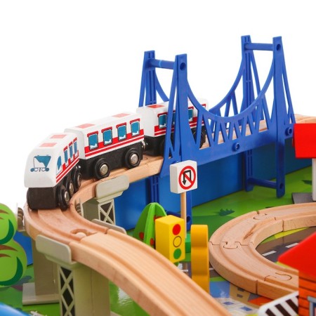 Railway, 88 elements, table in the kit-6