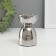Ceramics candlestick per 1 candle "Illusion" d = 4 cm silver 6.5x6.5x10 cm