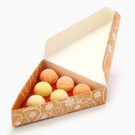 Gift set of Cosmetics "Cell and Cozy", Bath bombs 6 x 20 g, pure happiness-3