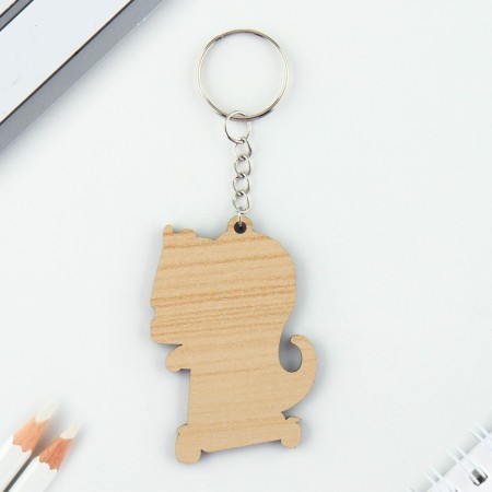 Key keychain wooden "dinosaur", 4.5 x 6 cm-3
