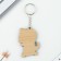 Key keychain wooden "dinosaur", 4.5 x 6 cm