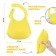 Blory for feeding "Leo" silicone with pocket, yellow color