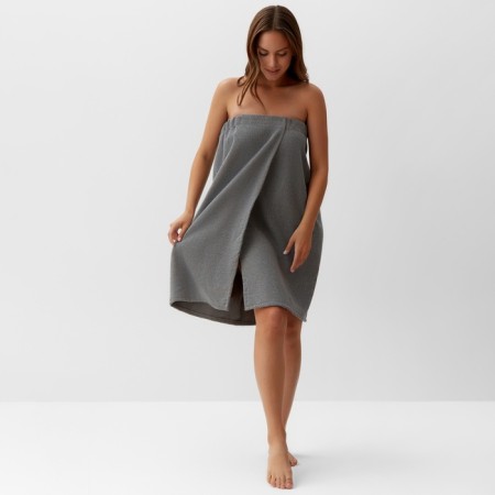 Ethel towel, col. Gray, wives. Pareo 75x150 cm, 100% polyester, 300 g/m2-1