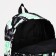 A backpack with a zipper, 3 outer pockets, green/black color