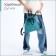 Bag for screed shoes, outer pocket, textura, turquoise color