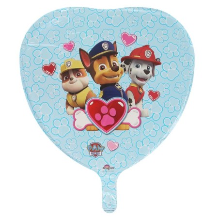 Foil ball 18 "Puppy patrol", blue heart-1