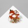 Icon "Japan" fox, color in gold