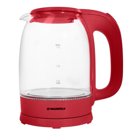 Teapot Maunfeld MGK-613CH, glass, 1.7 l, 2200 watts, cherry
