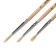 Koz's hand set, 3 pieces (No. 1, 2, 3), round, with wooden handles, in a blister