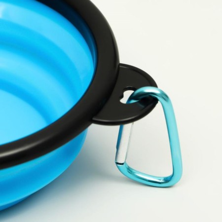 Silicone bowl, folding, 250 ml, 11 cm, blue-2