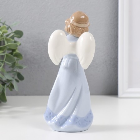 Souvenir Ceramics "Angel Observing Flowers" 18x7.5x6 cm-2