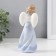 Souvenir Ceramics "Angel Observing Flowers" 18x7.5x6 cm