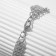 Bracelet with rhinestones "Bright" oval, white color in silver