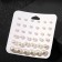 Pusets 18 pairs "Rachel" bead d = 5-12 mm, white color