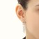 Set 2 objects: earrings, an “shine” necklace, white color in silver, 45 cm