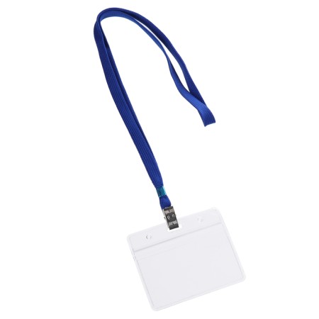 Horizontal badge 95 x 58 mm, erichkrause transparent case, textile tape, mix color-5