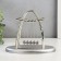 Newtonian pendulum Bamboo Silver 14x18x11 cm