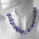 The necklace "Jewelry" is geometry, lilac color in silver, 32 cm