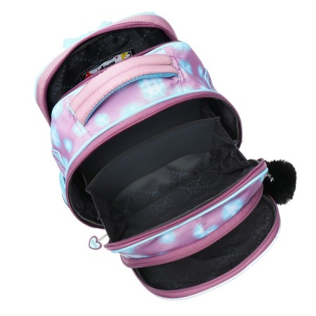 School backpack 37 x 28 x 13cm, ergonomic back, Across 557, + bag, pink-7
