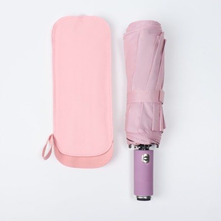Automatic automatic umbrella, with a lantern, 3 additions, 10 knitting needles, r = 51 cm, pink color-14