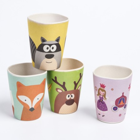 Bamboo cup of bamboo, 240 ml., Color and pattern mix-1