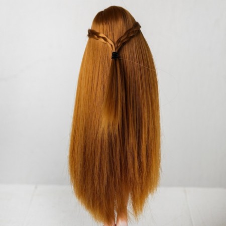 Hair for dolls "Straights with pigtails" Size is small, color 16a-2